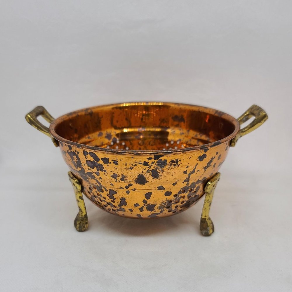 Small Copper And Brass Colander